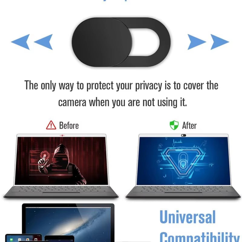 Ultra Thin Webcam Blocker - 3/6/12 Pack Laptop Camera Cover Slide for iPhone, iPad, MacBook Pro - Privacy Protector